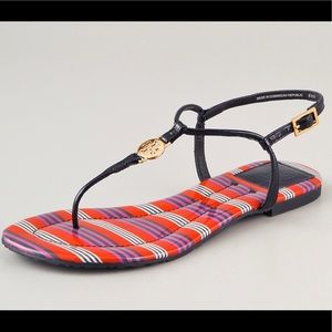 Tory Burch Navy Emmy Sandal